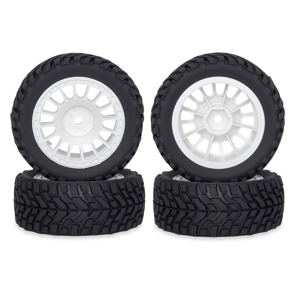 Neumáticos de Rally de plástico y goma de 1,9 pulgadas, 75x31mm, cubo hexagonal de 12mm para coche teledirigido 1/12 1/14 1/10 SCX10 TRX4 Tamiya Wltoys 144001, piezas mejoradas