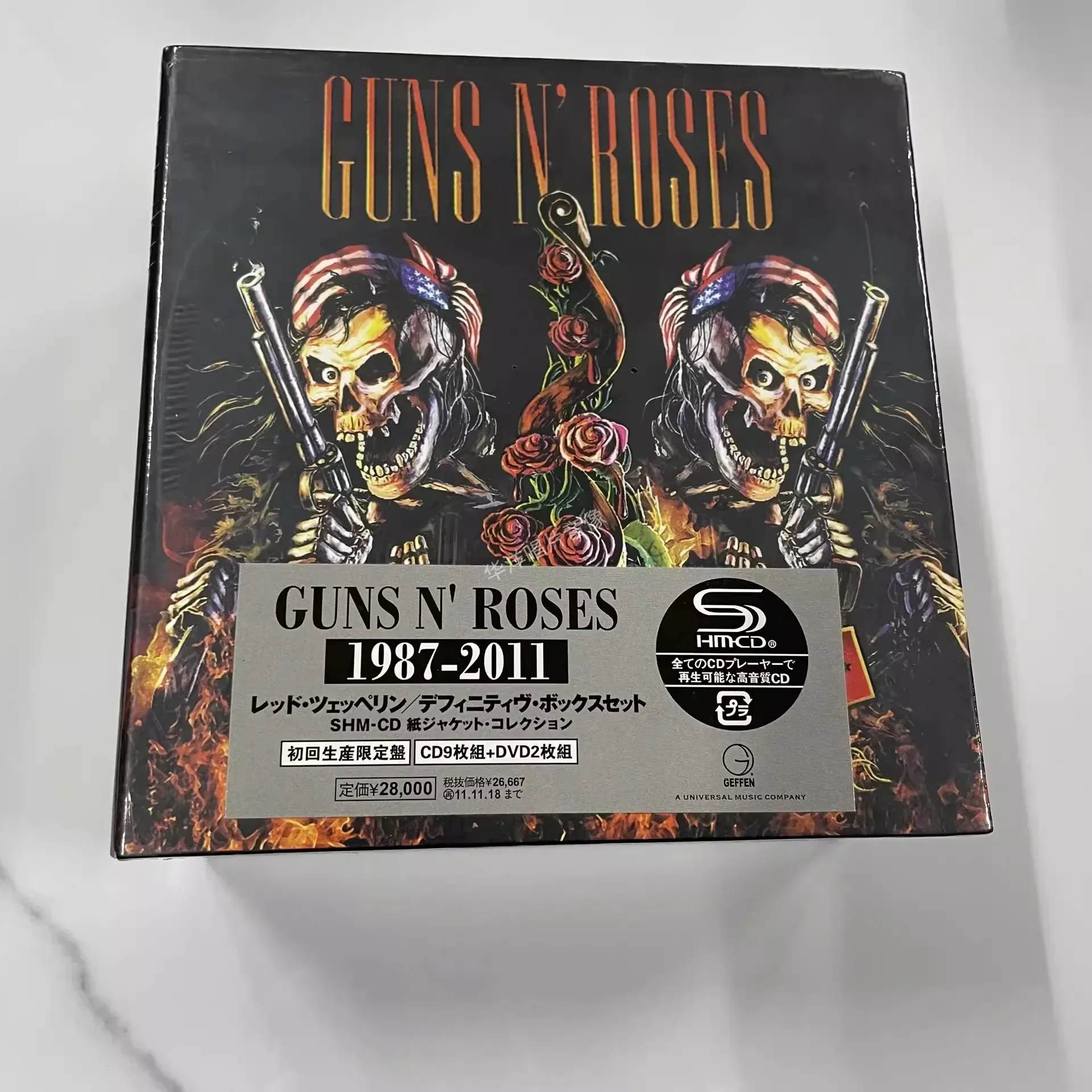 Hard Rock Guns N Roses Music CD Greatest Hits 1987-2011 Album 9pcs Music Record +2pcs DVD Cosplay Car Soundtracks Box Collection