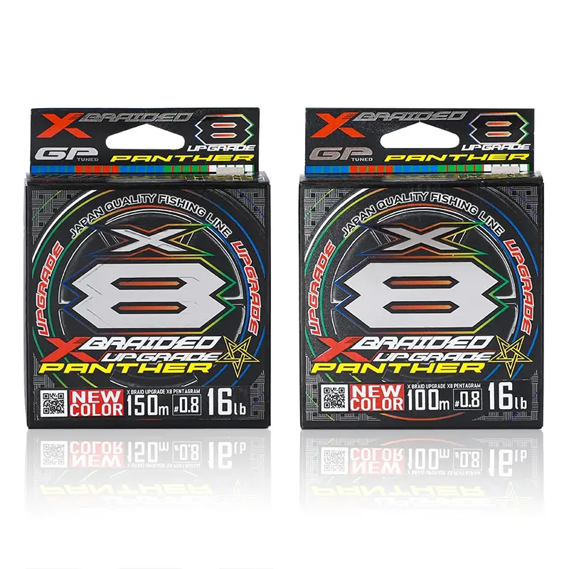 New PANTHER X8 Upgrade XBraid Fishing Line Super Strong 8 Strands Multifilament PE line Lure line multiy color