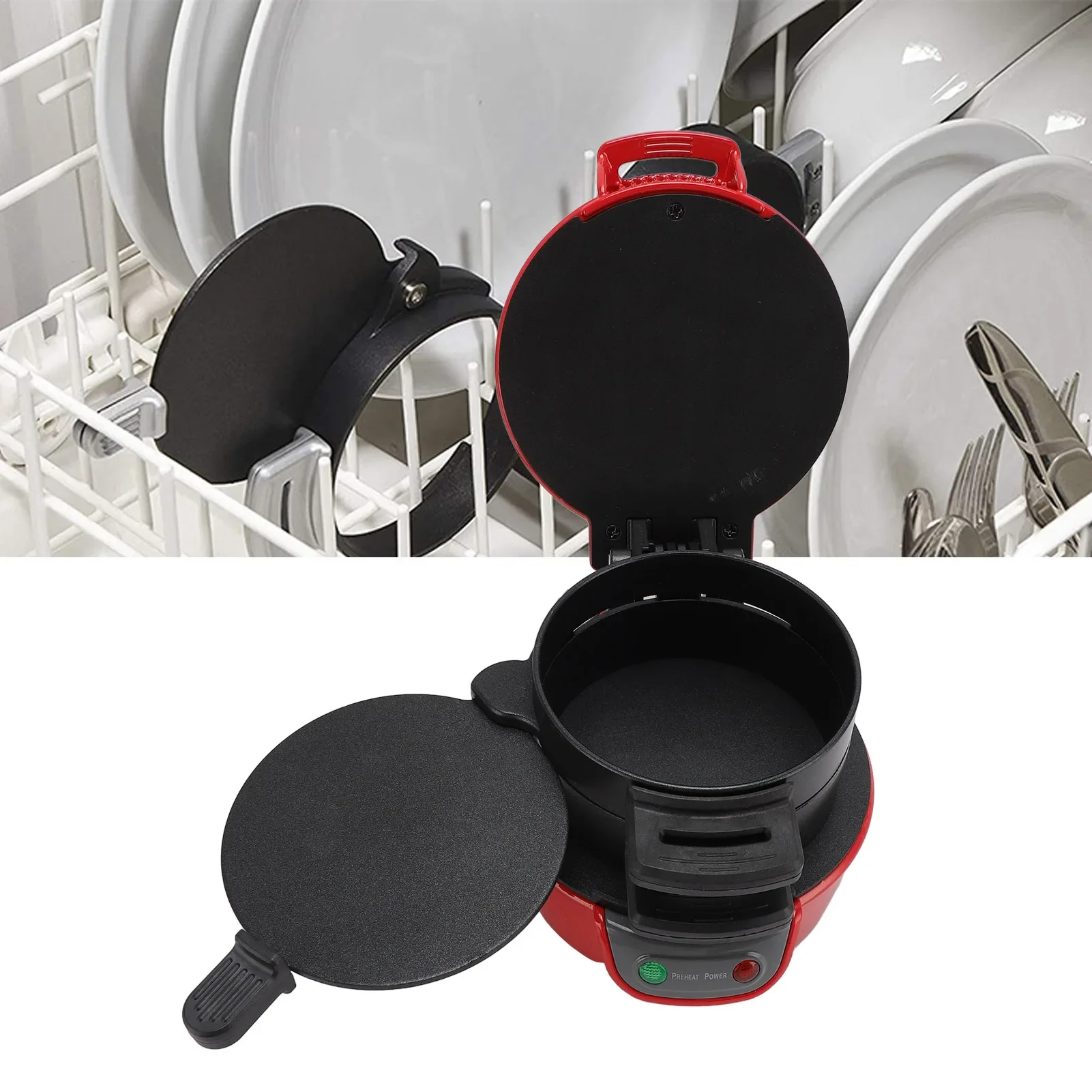 Burger Sandwich Maker Automatic Temperature Control Non Stick Dishwasher Safe 3 in 1 Breakfast Machine