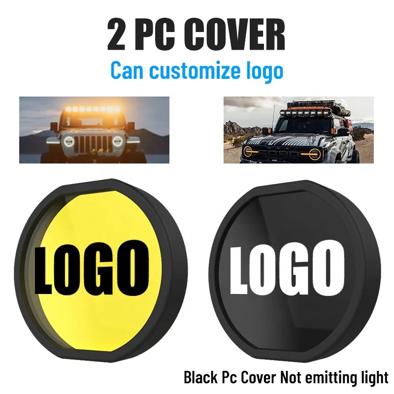 Universal Waterproof 12v White Yellow Amber Cover Spot Ditch Lamp 5 Inch Fog Drive Off Road Bar Led Pods Light Off-road - view 3