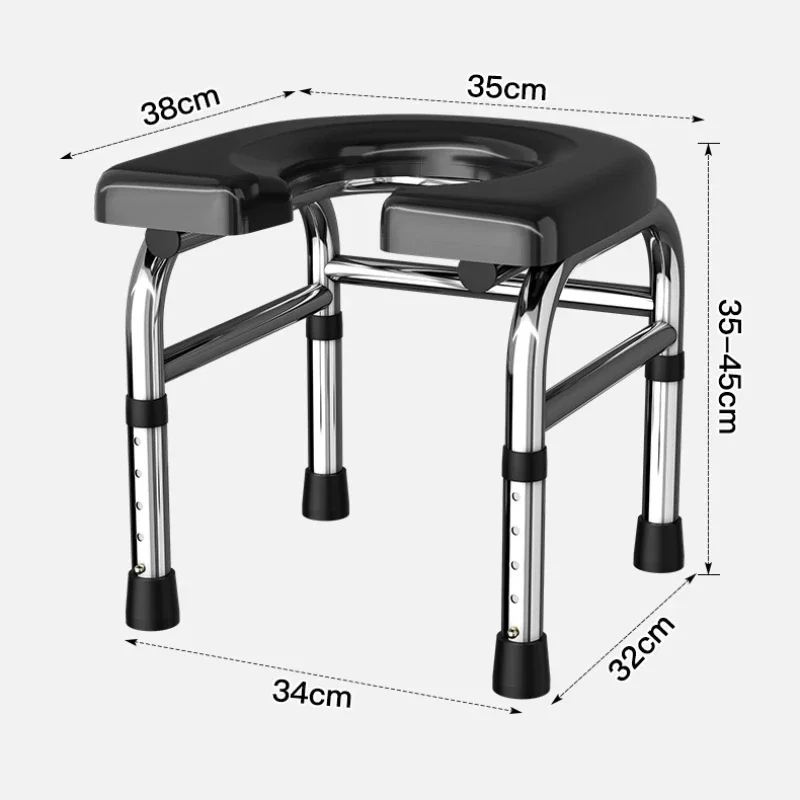Elderly Squat Toilet Seat Stool Potty Chair for Bathroom Multi Uses Stable Bottom Trong Bearing Capacity Commodes Chairs Folding