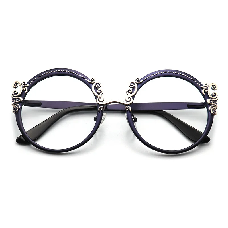 53265 Luxus Metall Optische Runde Brillengestelle Männer Frauen Mode Brillen