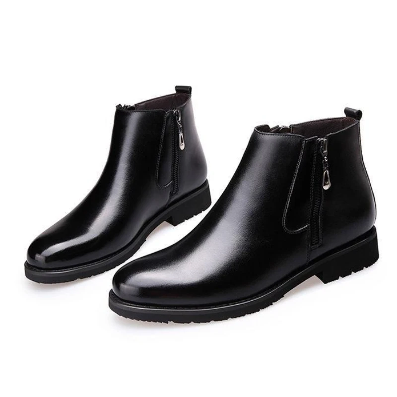 

Men's Winter High Top Boots 2025 Fleece Lined Thermal Insulated Snow Boots Korean Style Waterproof Footwear for Young Men