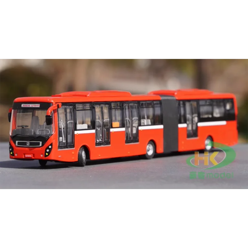 

Diecast 1/64 Scale Shanghai Shenwo Bus BRT Rapid Transit Volvo Articulated Bus Model Finished Collection Decoration Gift Toys