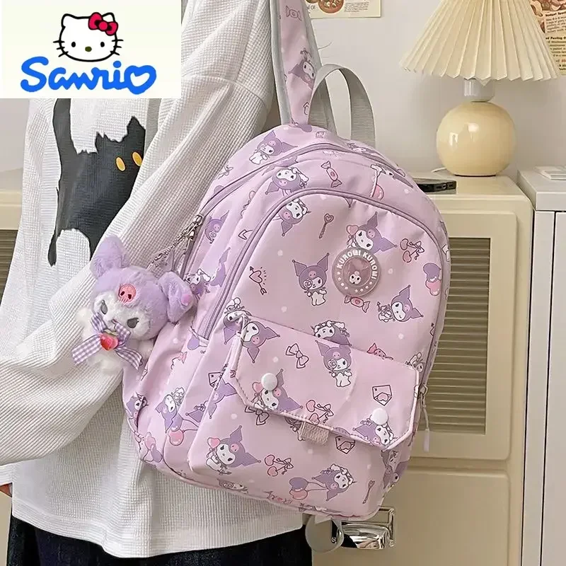 

sanrio Hello Kitty Cartoon Large Capacity Backpack High Quality Outdoor Lightweight Sweet Storage Children's Backpack