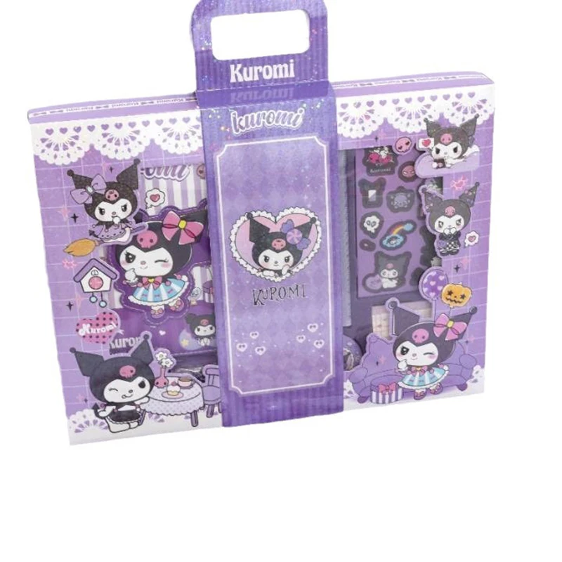 

Cartoon Sanrio Kuromi Handbook Gift Box Stationery Set Notebook Sticker Student Office Supplies School Prize Gift