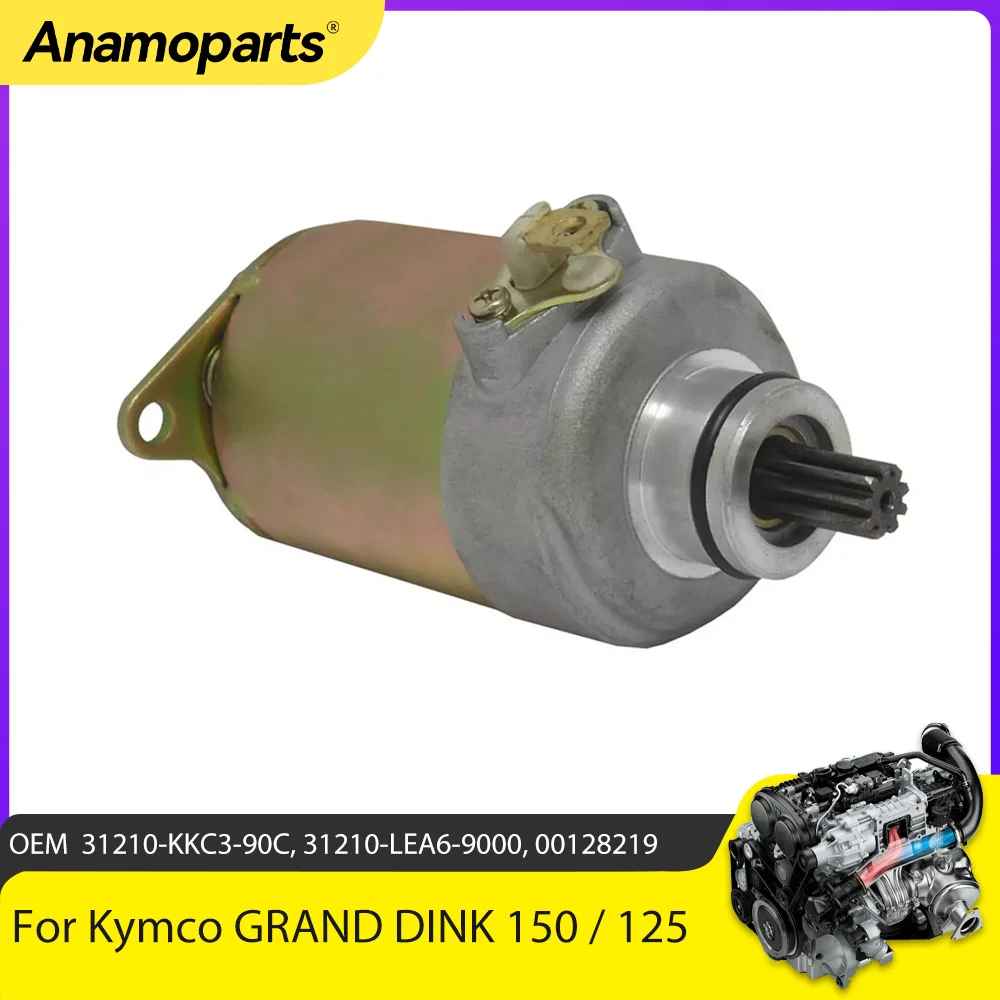 Motorcycle Parts Electrical Starter Motor For ATV Kymco Gran Dink 125 150 Yager GT 200i 01-12 31210-KKC3-90C 00128751