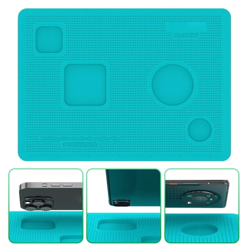 Almofada antiderrapante silicone Q1W2 para manuseio seguro dispositivos, smartphones, tablets, câmera