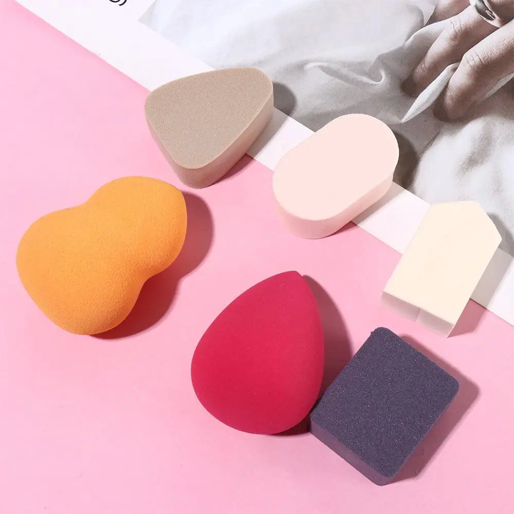 

6Pcs/Set Portable Wet and Dry Dual Use Concealer Face Contour Smooth Air Cushion Makeup Sponge Set Makeup Sponge Powder Puff