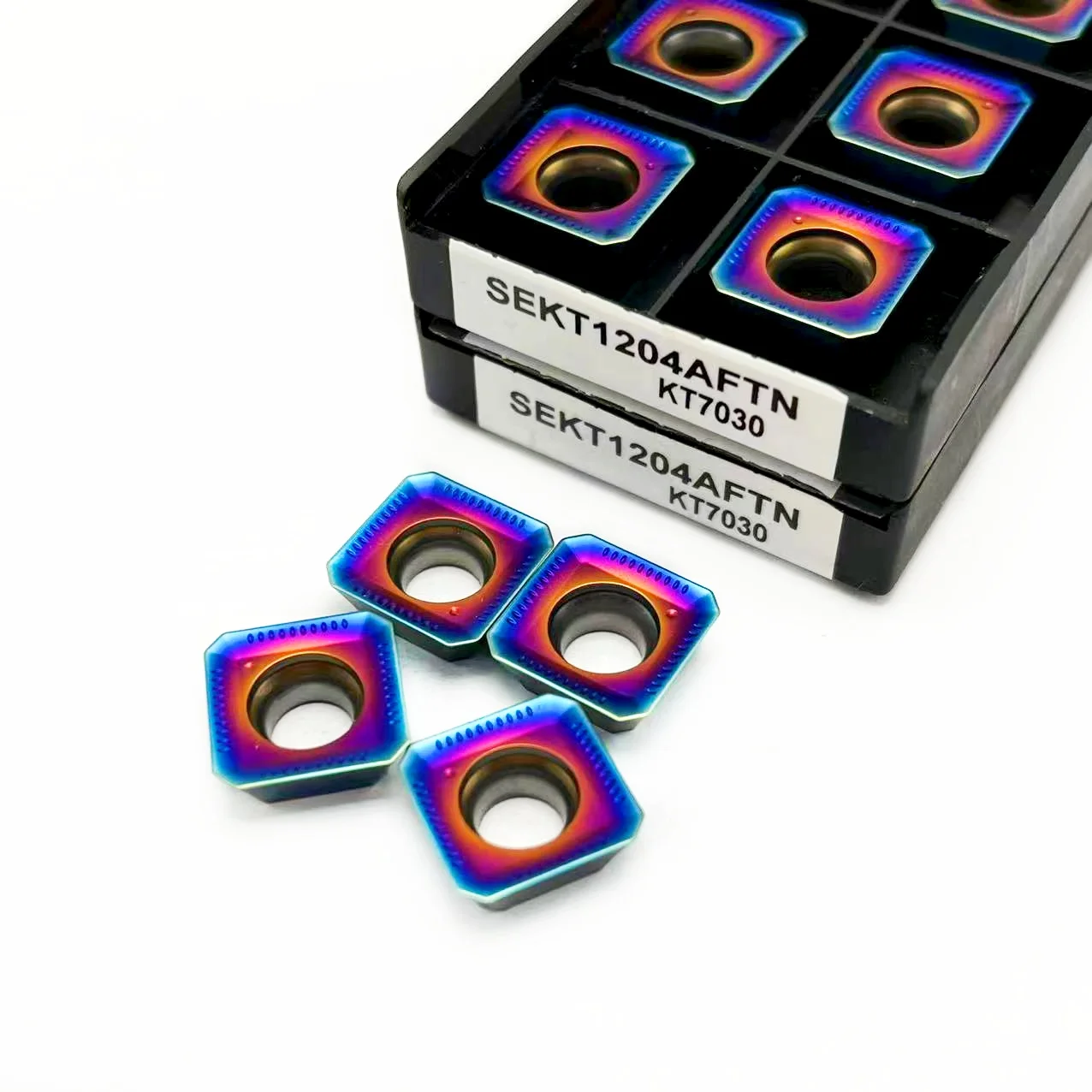 Carbide Milling Cutter Torneamento Inserção, Alta Qualidade, SEKT1204, AFKT7030, SEKT1204, Usinagem CNC