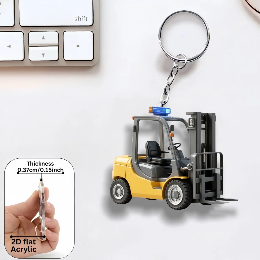 Heavy Equipment Keychain - Porte-clés créatif en forme de chariot