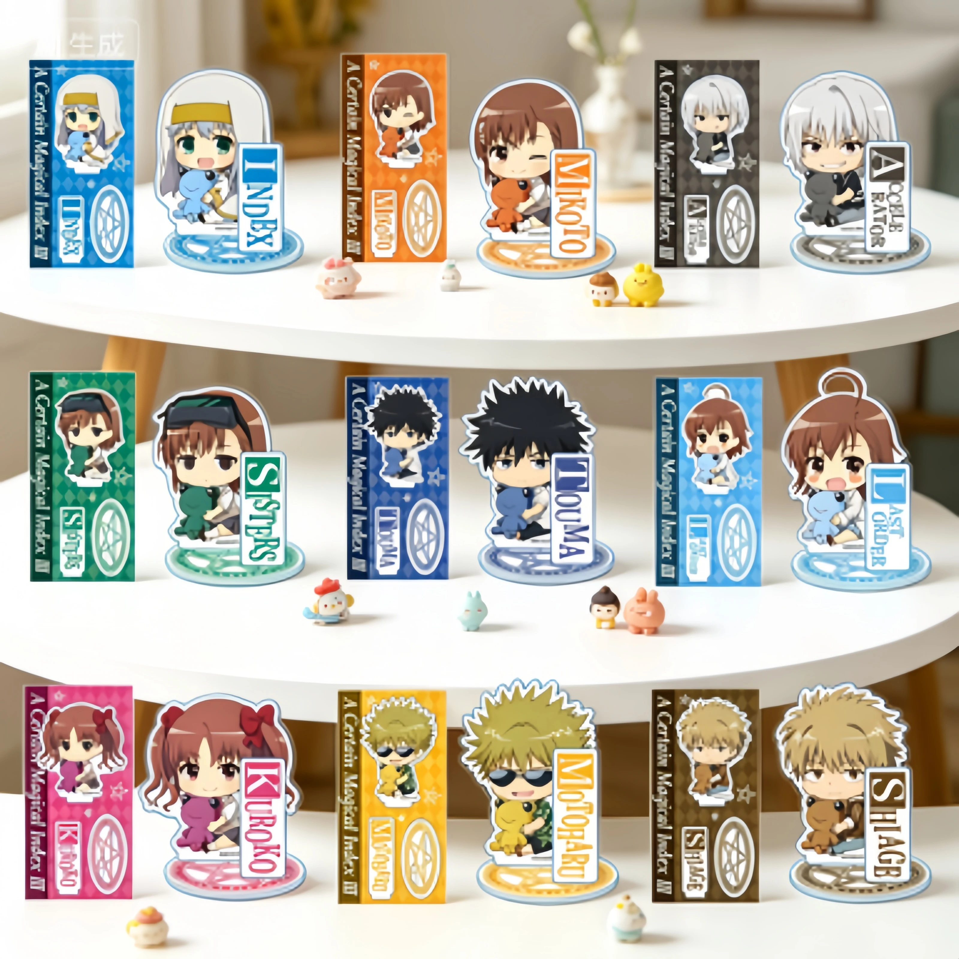 Anime A Certain Magical Index III 10cm Acrylic Stand Character Standing Sign Desktop Decor Cosplay Models Fans Gift Keychains