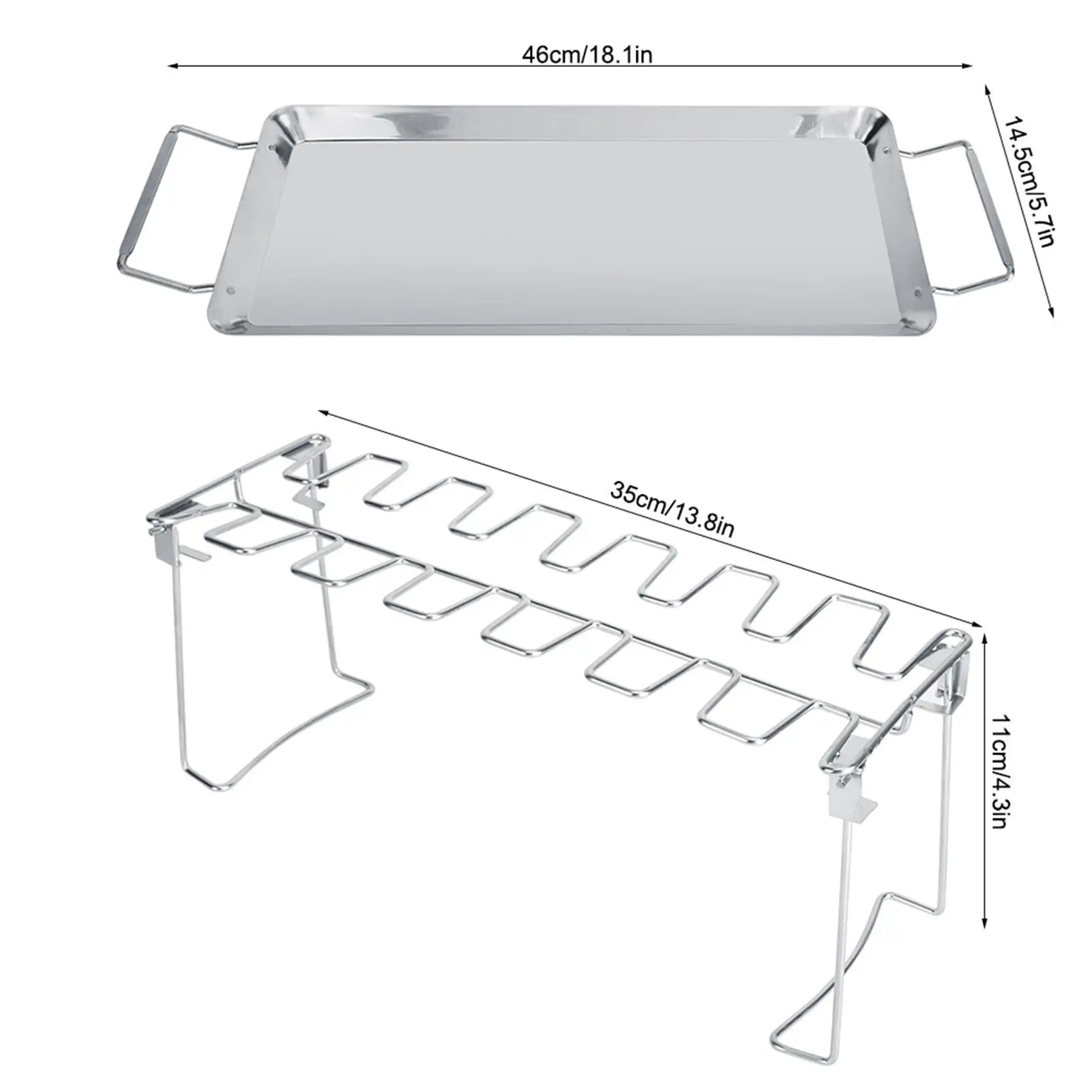 Outdoor Stainless Steel BBQ Grill Rack for Camping & Picnics - Chicken Cooking Stove