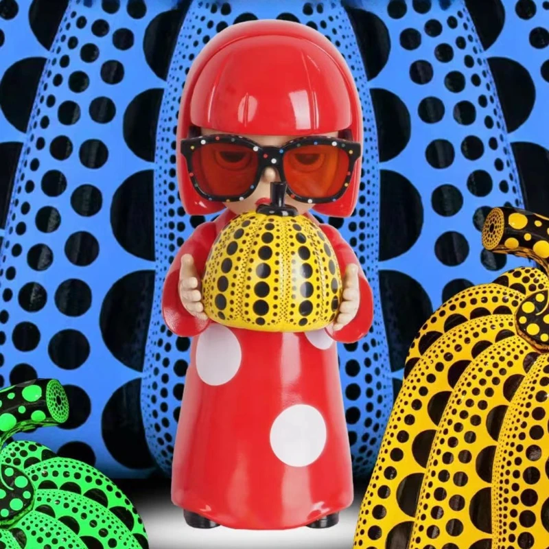 

Yayoi Kusama Polka Dot Pumpkin Figure Tide Play Ornament