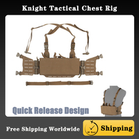 Knight Tactical Chest Rig Built-In Quadruple 5.56&7.62 Mag Pouch Front Panel MOLLE Mount Sub-Pouches Quick Release Hunting Vest