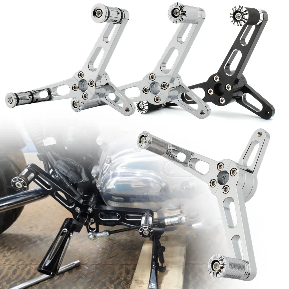 Motorcycle Heel Toe Gear Shift Levers Forward Control Shifter Footpegs Rod Linkage For Harley Sportster XL 883 1200 48 Roadster