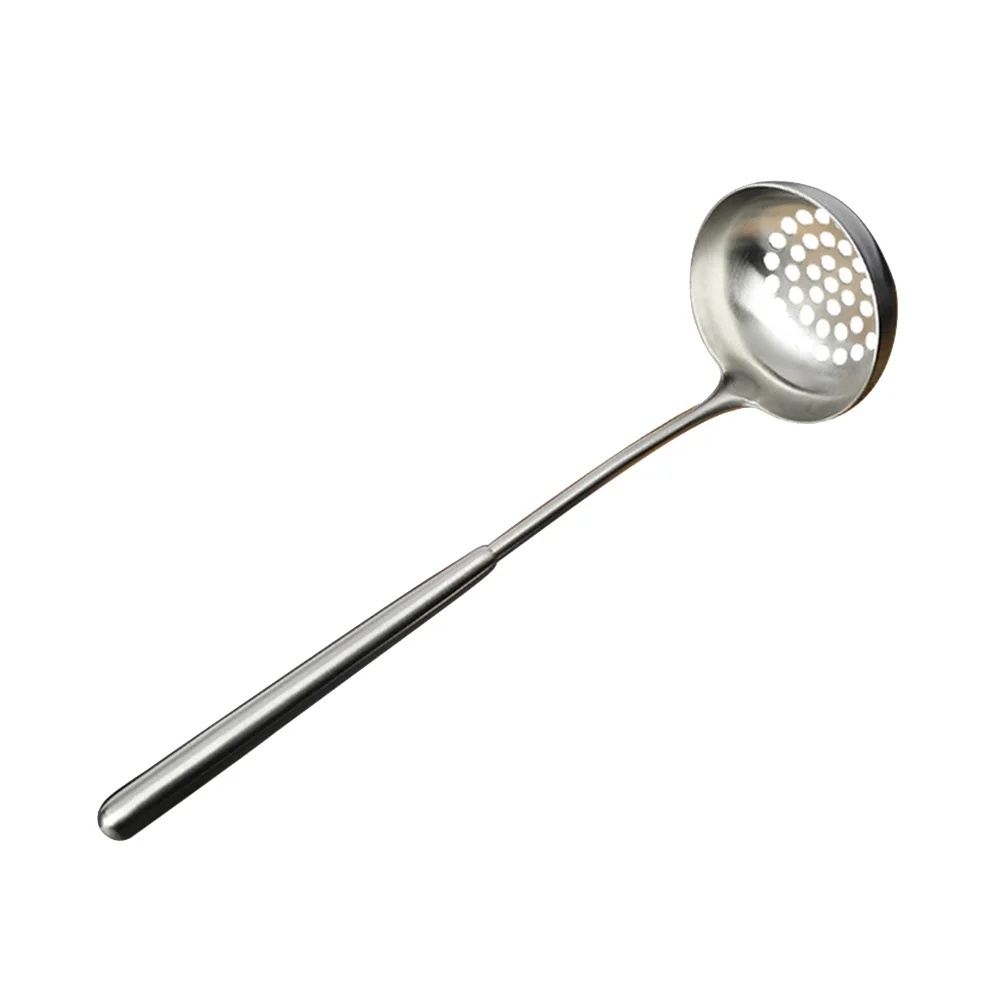 

Stainless Steel Hot Pot Colander Soup Spoon Thick Serving Strainer Cookware for Home Restaurant stainless steel soup spoon