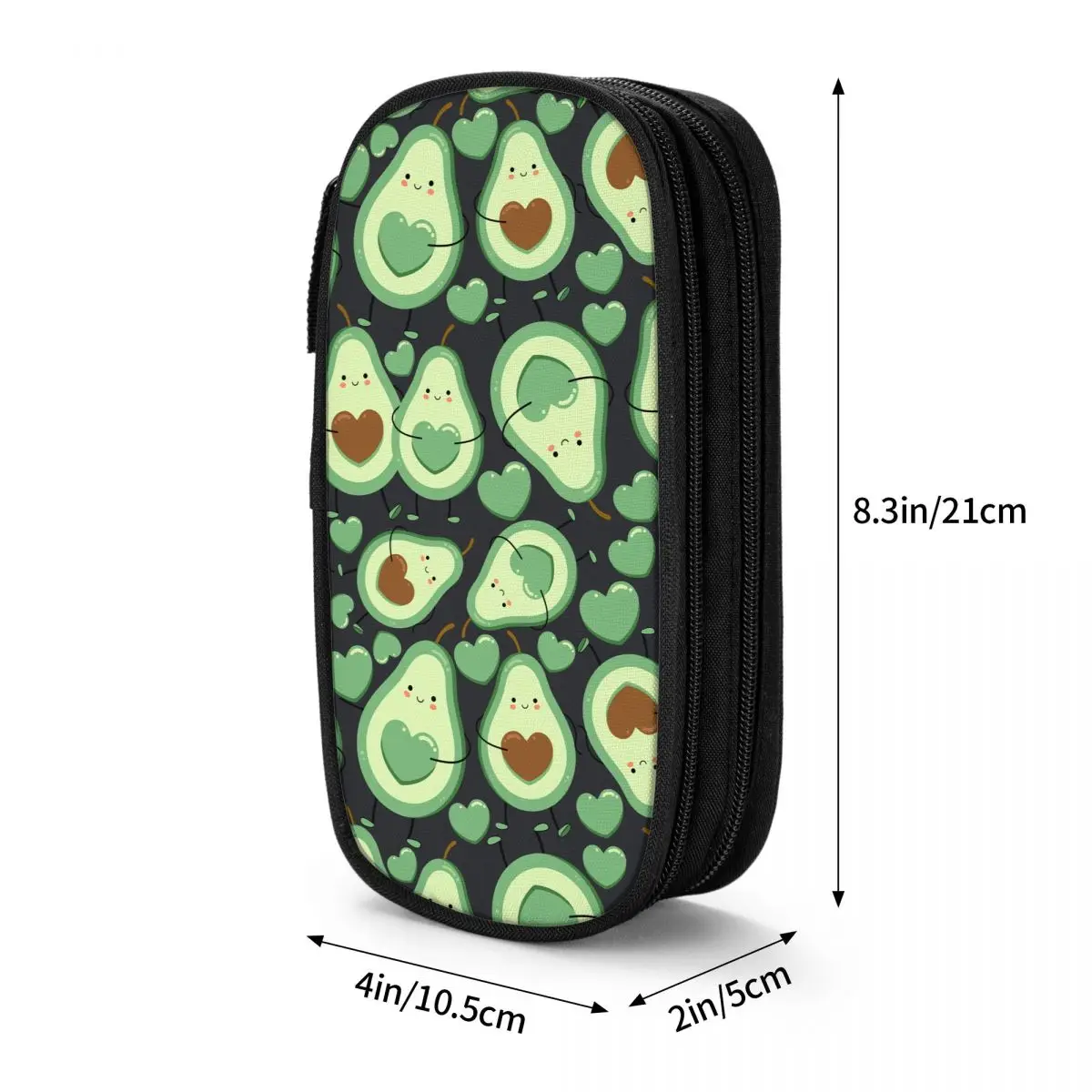 Imagem -06 - Bonito Abacate Fruta Lápis Case com Zíper Caneta Cases Bolsa de Grande Capacidade Material Escolar Papelaria para Meninas e Meninos