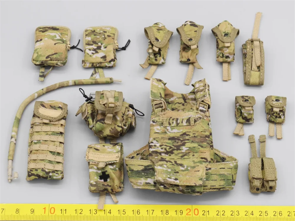 

1/6 Minitimes M047 Modern US. Soldier Doll PMC Male Figure Mini Toys Model Hang Chest Vest Bags Headset Accessories For 12" Doll
