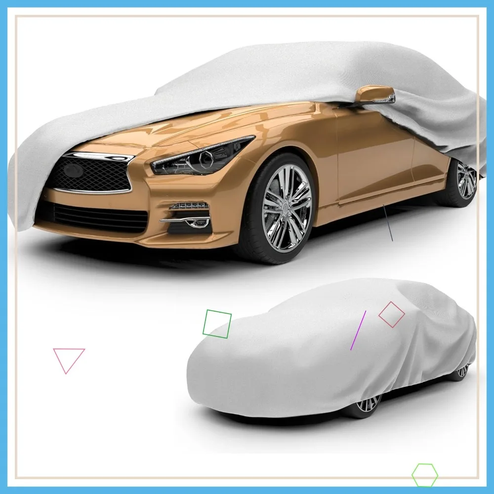 

Universal Car Cover, Indoor Protection, Breathable Dustproof, Fits Full-Size Sedans up to 228 Inches, Gray