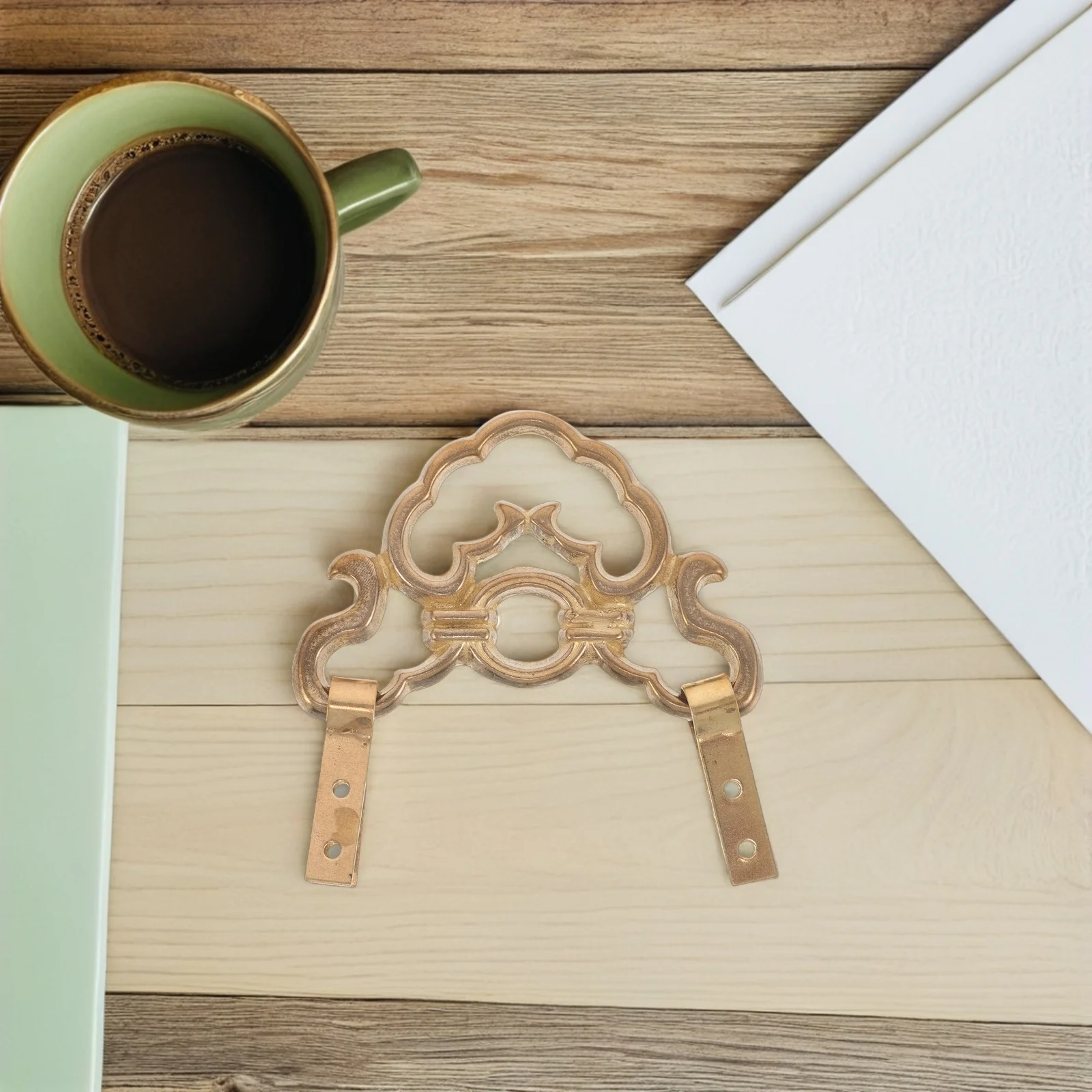 

5Pcs Copper Brass Picture Frame Hooks Vintage Chinese Style Wall Mounting Hardware for Artwork Plaques Mirrors Home