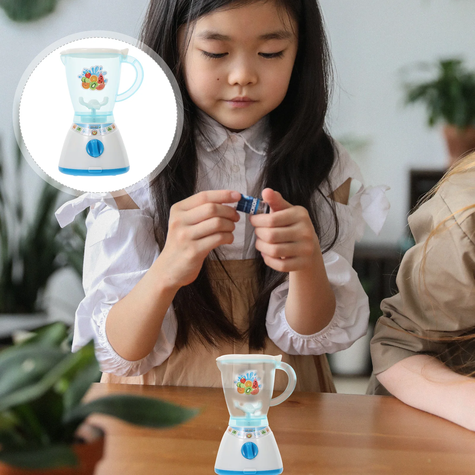 1 個シミュレーションミニ高速ブレンダー安全な子供のままごと教育家電ギフト子供の認知スキルの発達のため