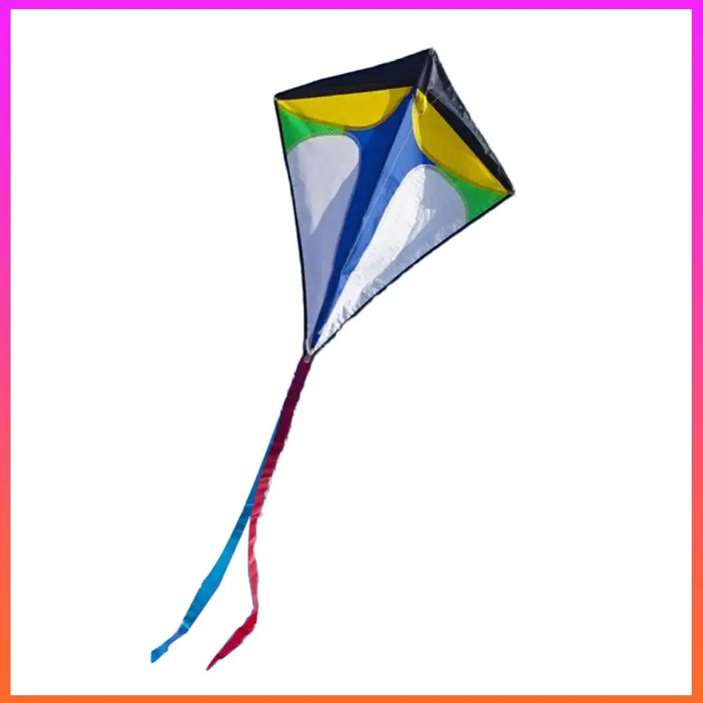 프라이머리 스턴트 연 다이아몬드 모양 연 긴 꼬리가 있는 대형 연 장난감 쉽게 날릴 수 있는 어린이를 위한 조정력 향상