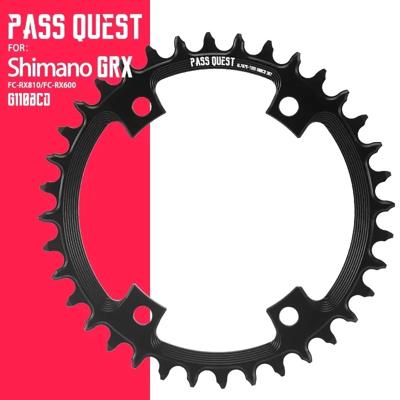 110BCD Oval/Round four-claw Chainring 36/38/40/42/44/46/48/50/52T for SHIMANO GRX FC-RX810 RX600 Crank Narrow wide 1x System