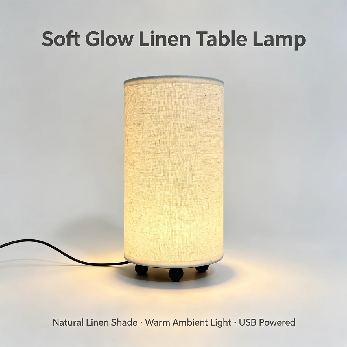 Home Art Textiles - 1pc Modern Minimalist Fabric Table Lamp,
