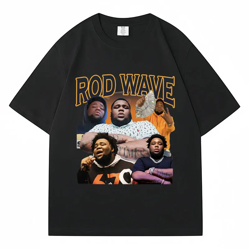 Rapper Rod Wave Graphics T-shirt Hip Hop Cotton Vintage Short Sleeve Fashion Tees Men Women Oversized Streetwear Boys Girls Tops