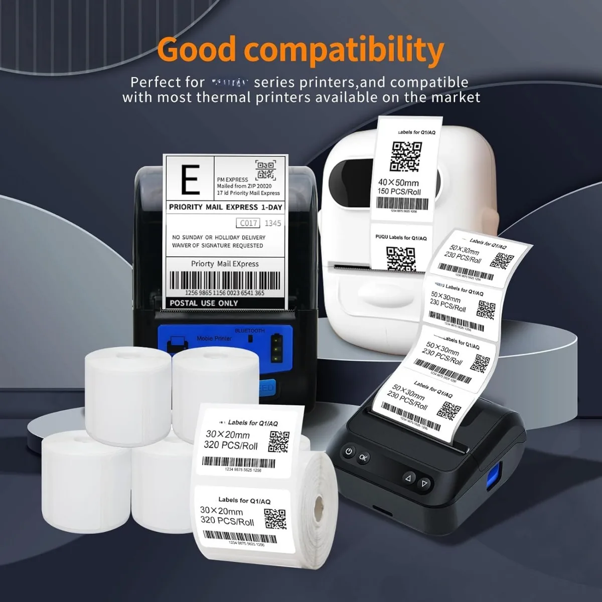 

Printer Labels Adhesive Thermal Paper Waterproof Thermal Label Stickers Compatible with Phomemo M110 M221 M220 M120 M200 M110s