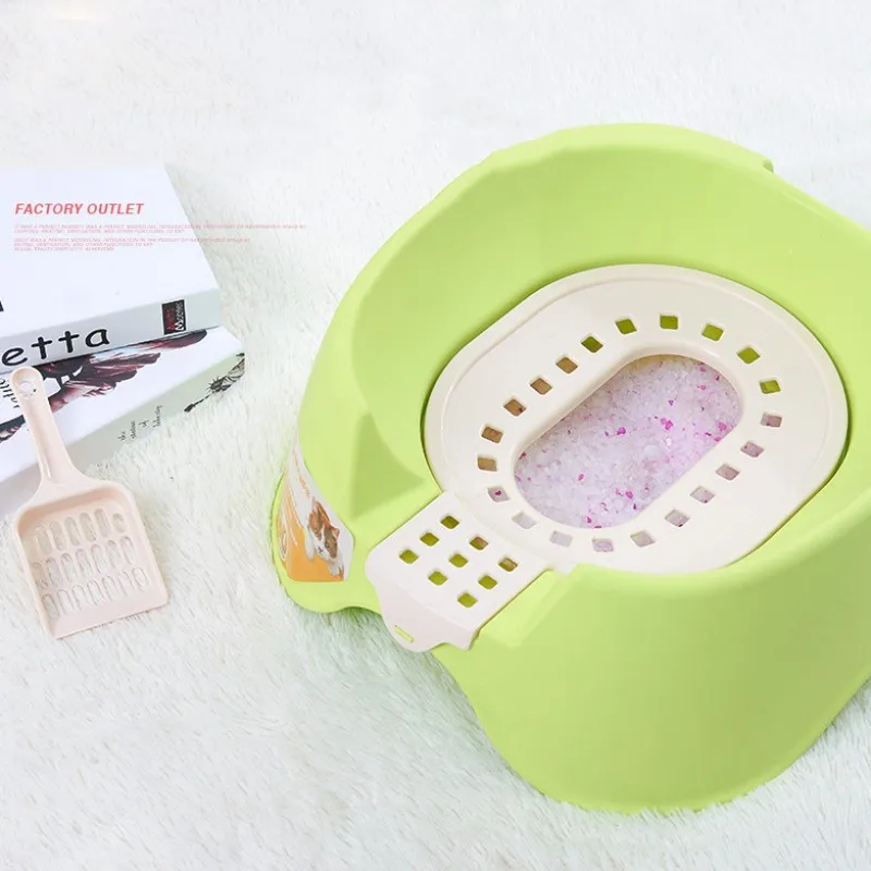 Cat Litter Box Semi-closed Cat Toilet Splash Proof Cats Litter Basin with Sand Scoop Washable Cats Sand Box Toilet Pet Supplies