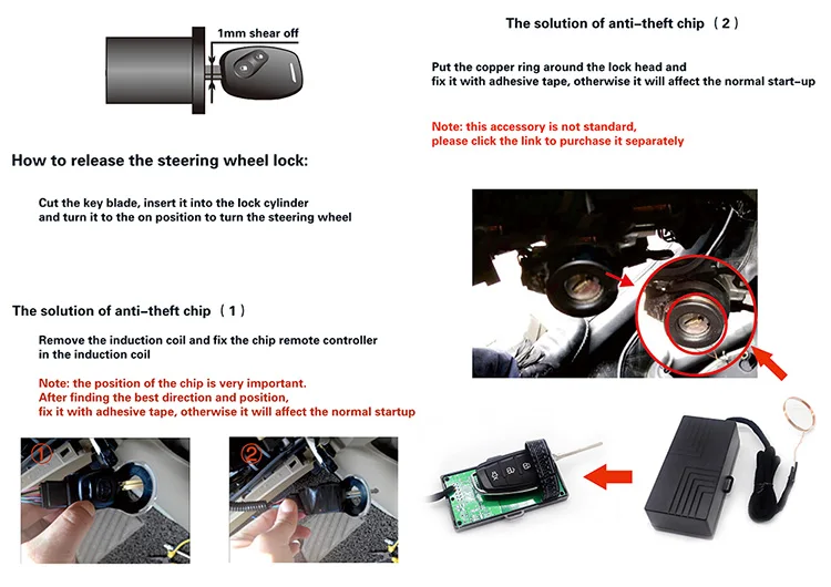 Universal Car Alarm Auto Start Stop System Remote Control Engine Ignition Autostart Kit Keyless Push Start System Car Accessorie