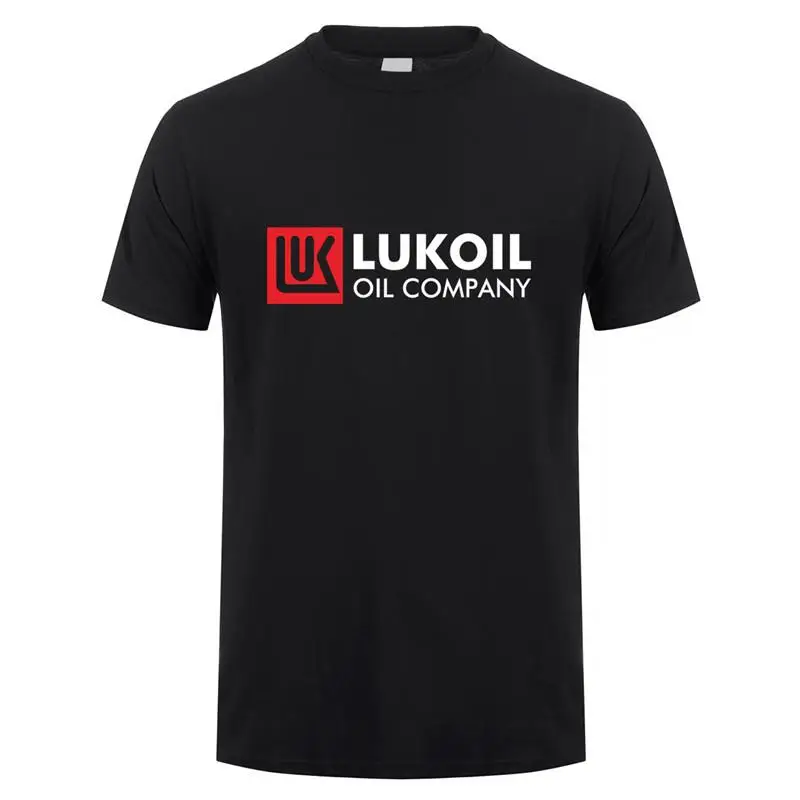 Camiseta rusa de Lukoil Oil Company para hombre, camisetas de manga corta de algodón, Tops de moda, LH-193