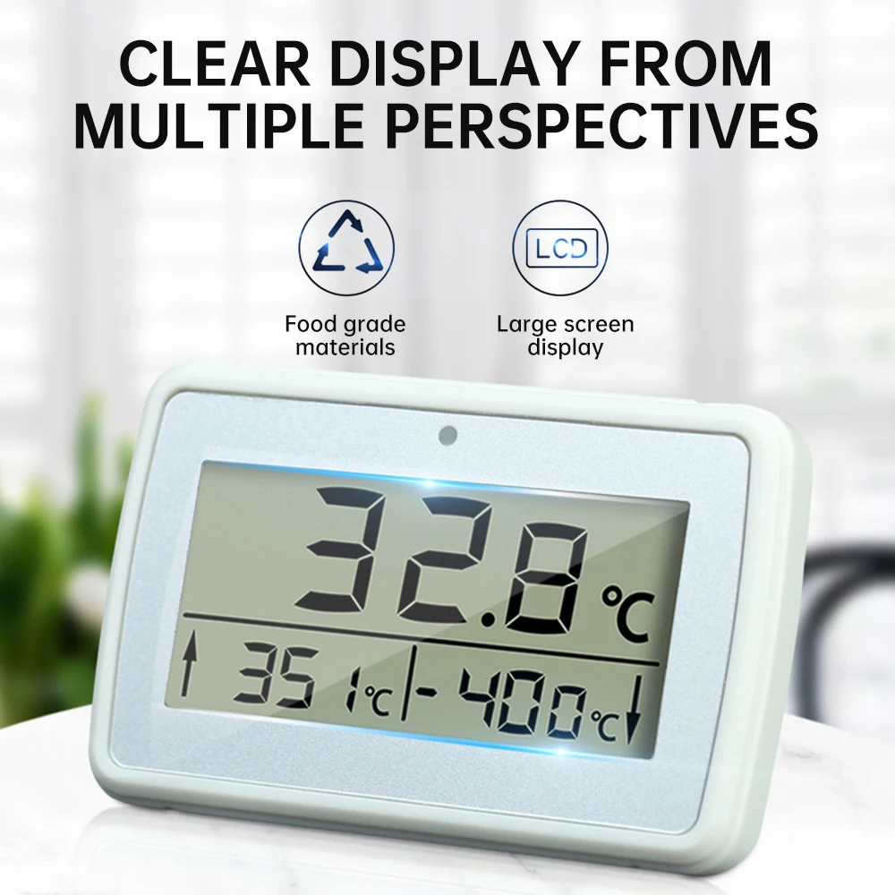 Hanging Household Mini Digital Electronic Fridge Frost Freezer Room LCD Refrigerator Thermometer Meter With Hook -40℃~70℃