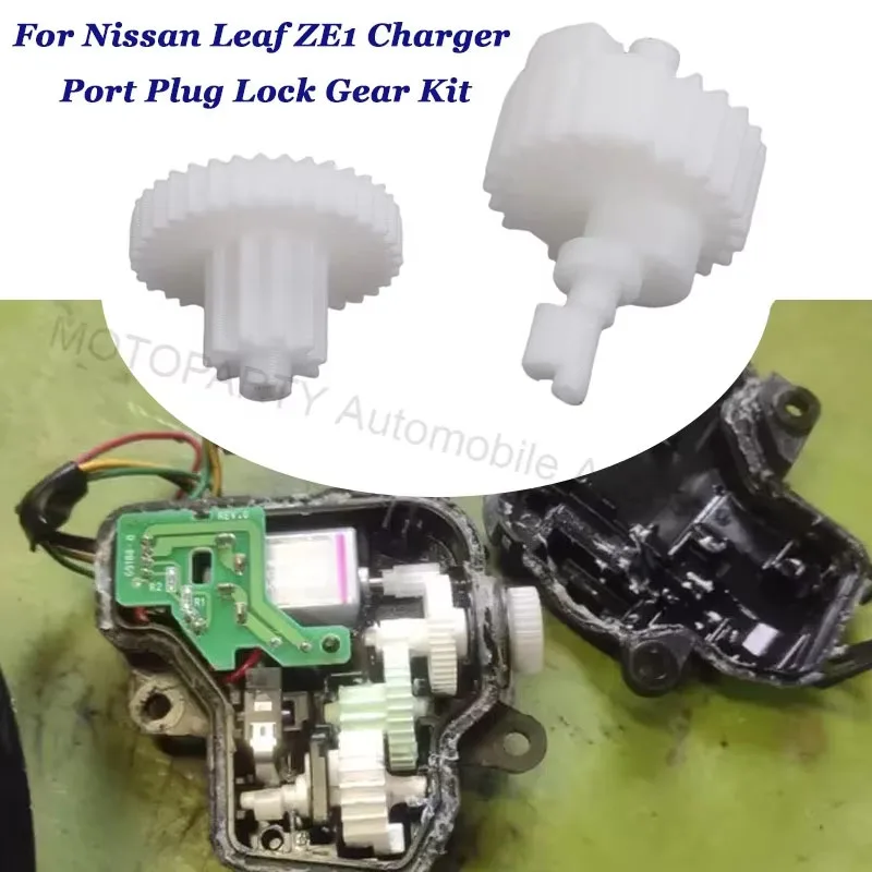 Kit de bloqueo de puerto de cargador de coche, 2 uds., 253E05SH0C 253E05SH1C PLA para Nissan Leaf Elektro ZE1 Electric Motor Hatch