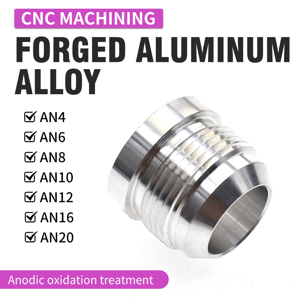 SK CUSTOM Universal Male Aluminum Weld In Fitting Bung AN4 AN6 AN8 AN10 AN12 AN16 AN20 Weld Interface Flange Joint Accessories