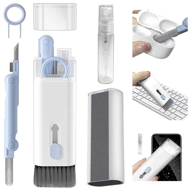 7 In 1 Earbuds Cleaner Brush Kit Keyboard Dust Cleaning Pen Keycap Puller For AirPods Computer Laptops Tablet Camera Phone Tool