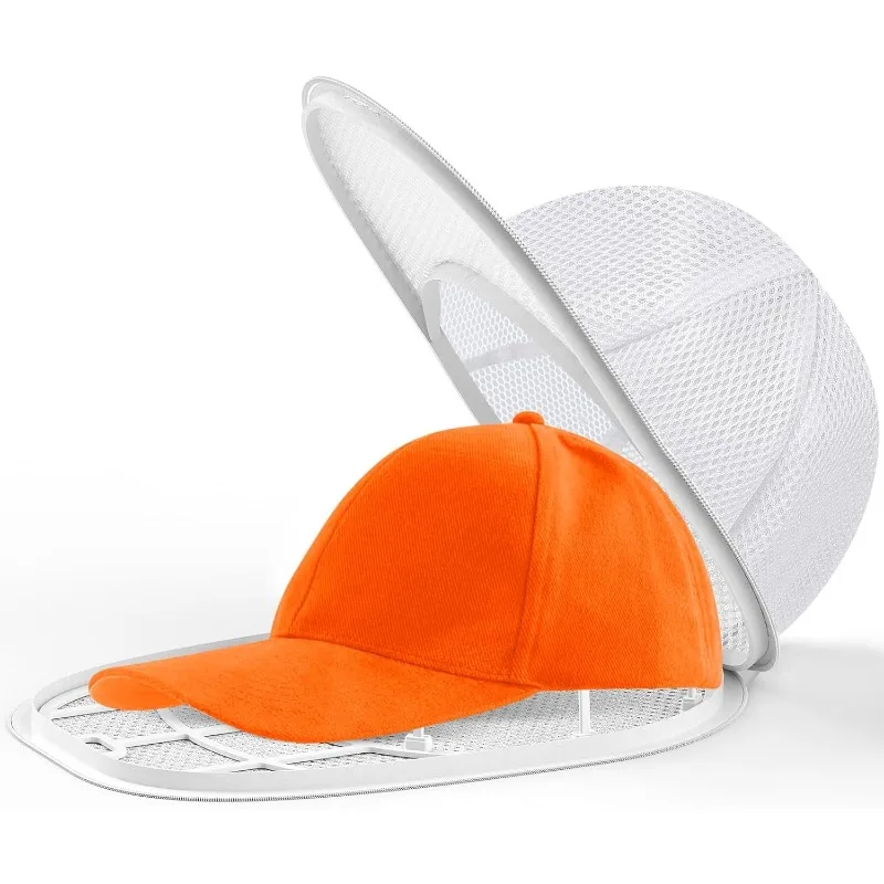 Support de lavage pour casquettes de baseball et chapeaux plats ou courbés, pour machine à laver et lave-vaisselle, avec sac en filet
