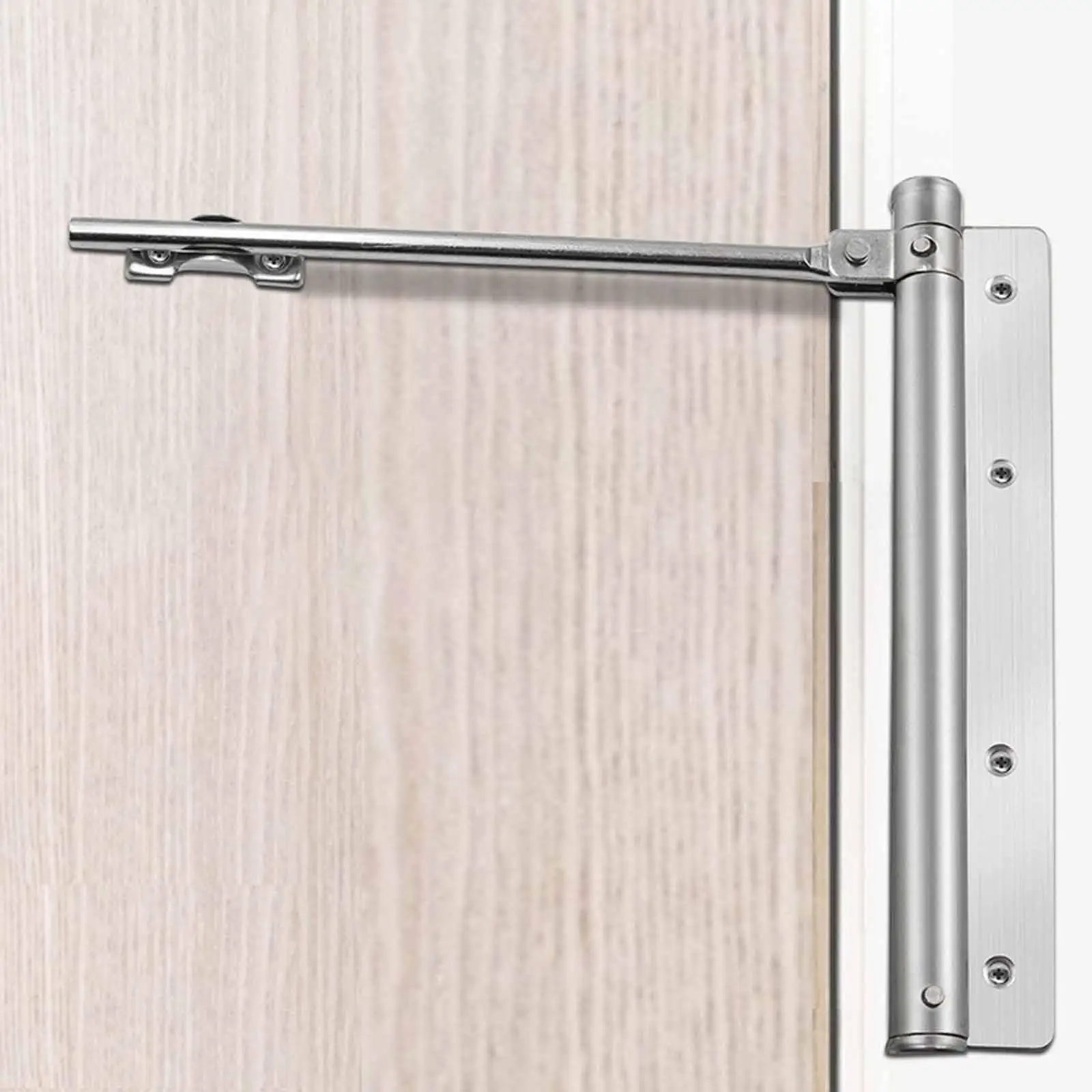 Automatic Door Closer Quiet Adjustable Opening Force Stainless Steel Commercial Door Closer Convenient for Residential Garage