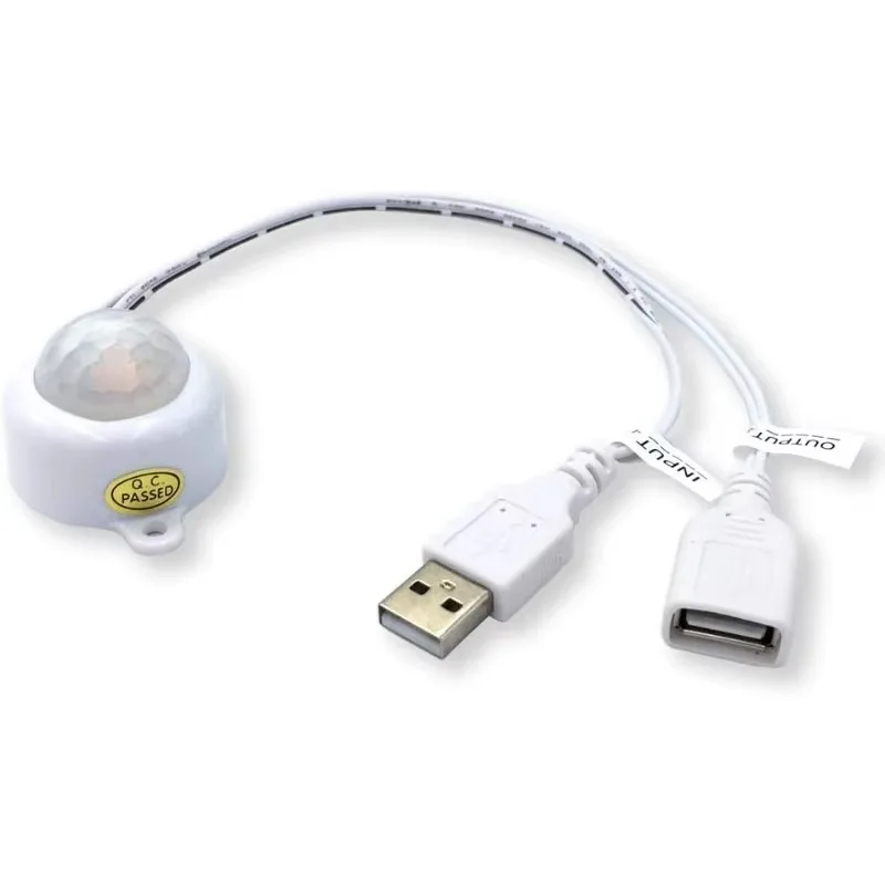 USB/DC Plug Adjustable PIR Infrared Human Motion Sensor Switch DC5V 12V 24V Smart Switch for LED Light Strip Night Lamp Bulb view 3