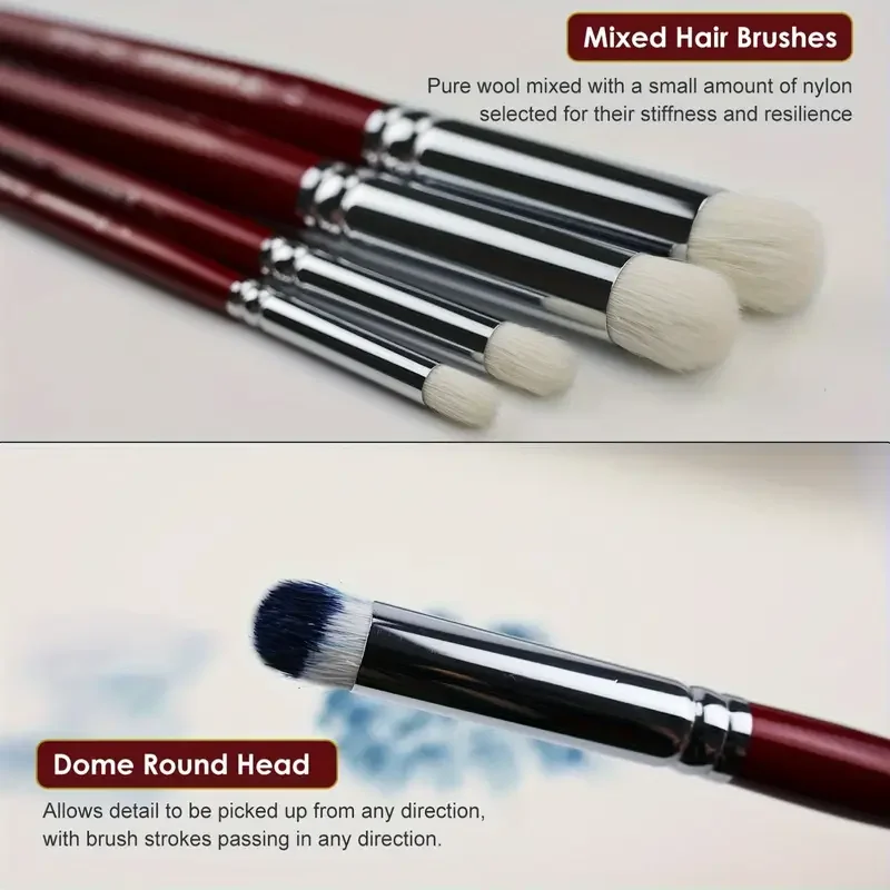 فرشاة جافة للرسم المصغر، مجموعة فرش جافة مكونة من 4 أحجام لطلاء نموذج Citadel المصغر، فرشاة استنسل لفرش الطلاء بتفاصيل الهوايات