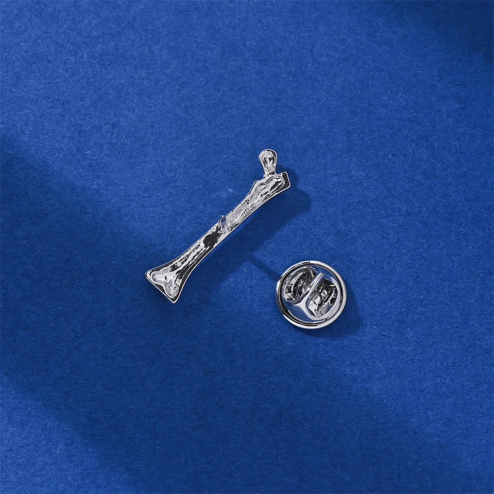 Harong الفخذ العظام بروش الفضة مطلي الطبية شارة بسيطة جراحة العظام المتدرب معاطف للأطباء والممرضات التلبيب دبوس مجوهرات #6