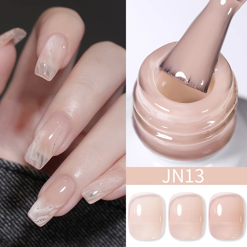 3Pcs BORN PRETTY Jelly Nude Gel Nail Polish Set Semi Transparent Skin Color Gel Soak Off UV Lamp Varnish Summer Nail Manicure Ki