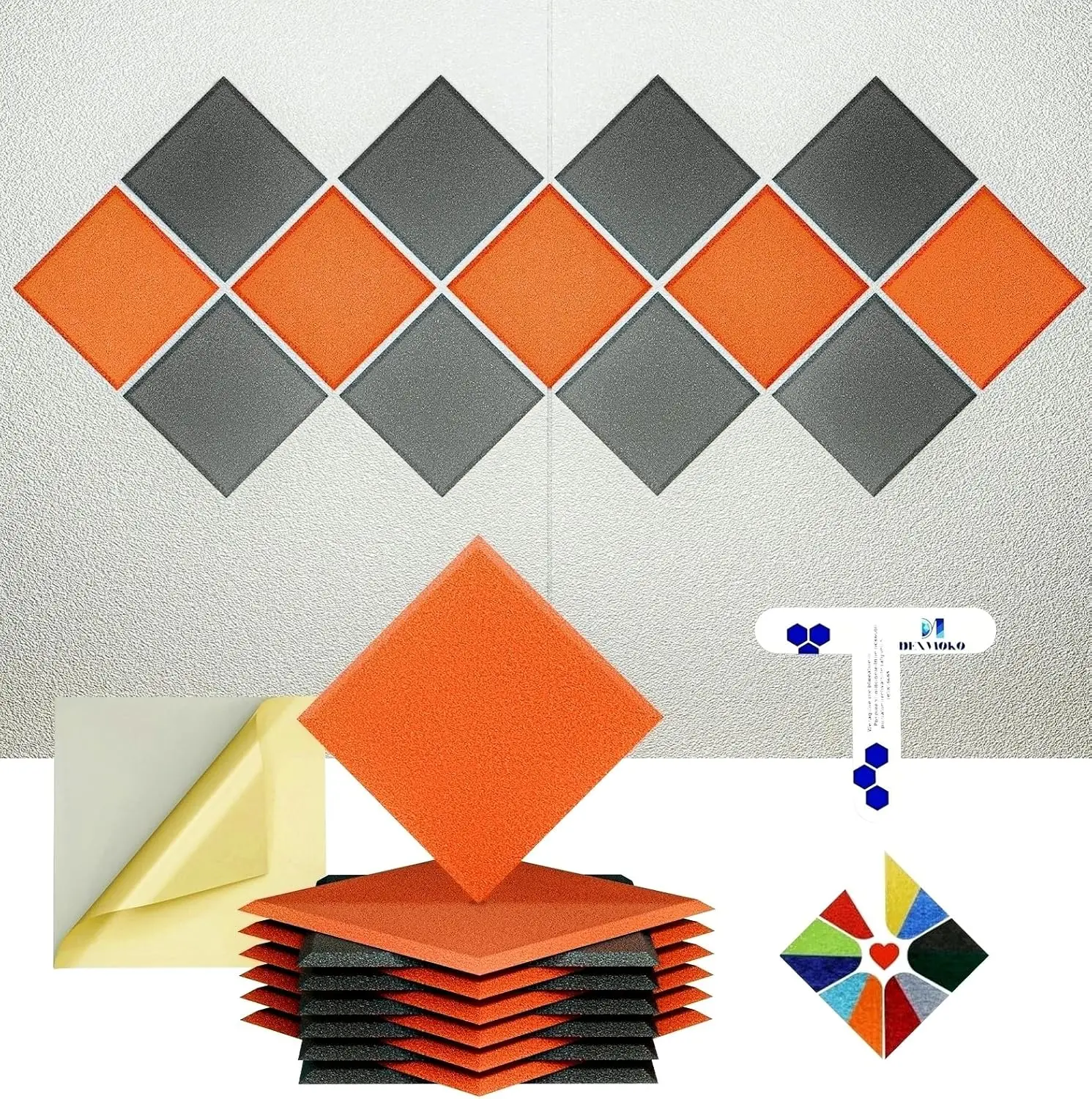 

Самоклеящиеся акустические панели, звукопоглощающая пена сверхвысокой плотности, профессиональное шумоподавление