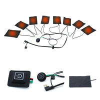 3 Levels DIY Heated Clothing Pad Washable Electric Cloth Heater Foldable Vest Thermal Pads for Outdoor Camping Hiking