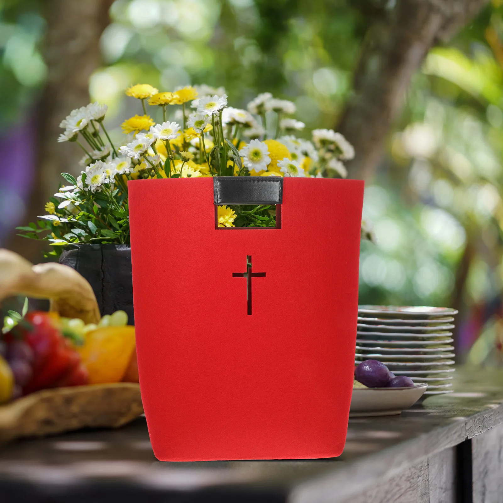 

Tote Bags Bible Storage Felt Cover Shopping Carrying Highlighter Grocery Church Study Pouch Miss