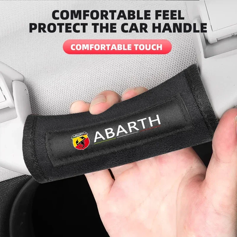 Car interior Car roof handle plush protective cover For Fiat Abarth 500 595 124 Spider Ducato Panda Tipo Bravo Accessories - view 3