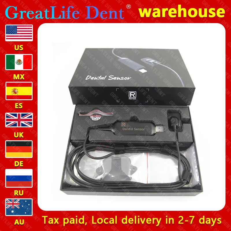 US Mx RU EU In Stock GreatLife Waterproof AI AED Original Nanopix Intraoral Imaging System Digital Dental Sensor X-Ray Rvg Image